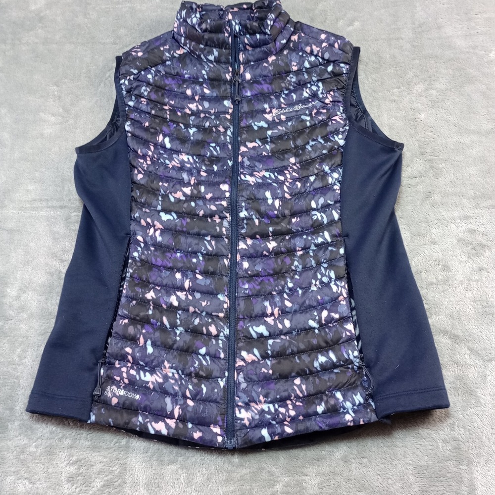 Eddie Bauer First Ascent‎ Women's Stormdown 800 Goose Down Puffer Vest Blue Sz S